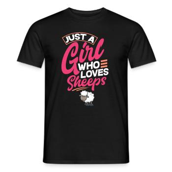 Drôle de femmes moutons moutons berger fermier - T-shirt homme - noir - Devant - AI Model Male 178 light (178cm)