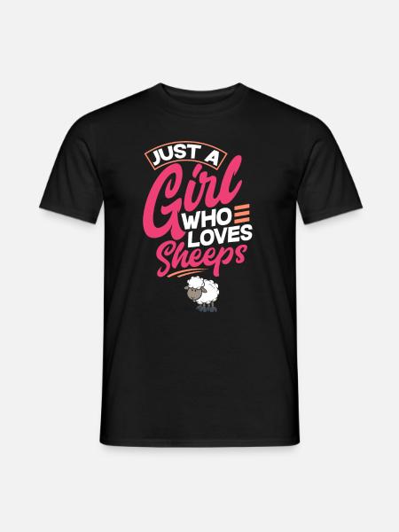 Lustiges Frauen Schafe Schaf Schäfer Landwirt - Männer T-Shirt - Schwarz