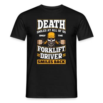 Cadeau drôle de conducteur de chariot élévateur - T-shirt homme - noir - Devant - AI Model Male 178 light (178cm)