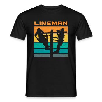 High voltage electrician electrician high voltage - Men's T-Shirt - black - Front - AI Model Male 178 light (178cm)