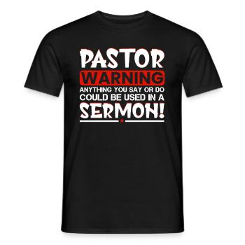 Pastor Pastor Clergy Reverend Preacher Gifts - Men's T-Shirt - black - Front - AI Model Male 178 light (178cm)