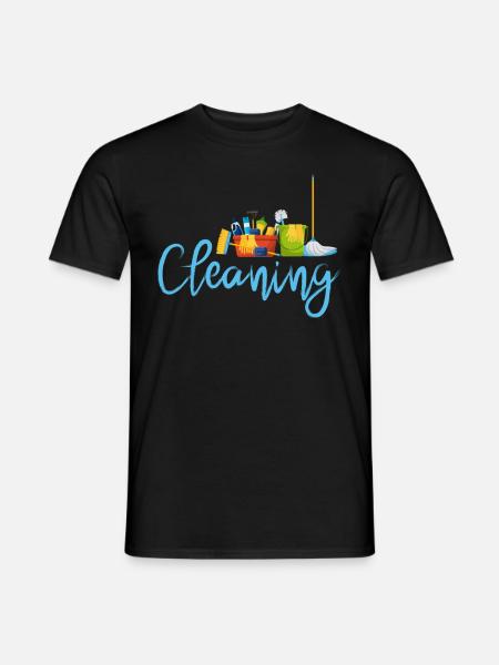 Lustiges Putzfrau Reinigungskraft Hausfrau Putzen - Männer T-Shirt - Schwarz