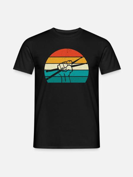 Retro Drumsticks Drums Drummer Gift - Men's T-Shirt - black