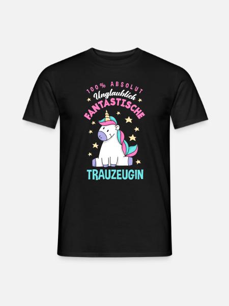 100% Unglaublich Fantastische Trauzeugin Einhorn - Männer T-Shirt - Schwarz