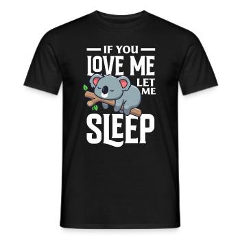 Drôle de koala endormi Koala Cadeau d’ours - T-shirt homme - noir - Devant - AI Model Male 178 light (178cm)