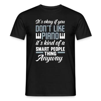 Lustiges Klavierspieler Klavier Piano Pianist - Männer T-Shirt - Schwarz - Vorne - AI Model Male 178 light (178cm)