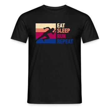 Fun Running Runner Run Gift - Men's T-Shirt - black - Front - AI Model Male 178 light (178cm)