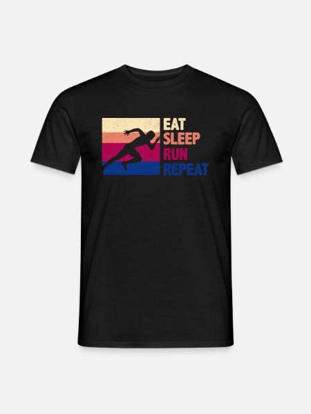 Lustiges Laufen Läufer Lauf Geschenk - Männer T-Shirt - Schwarz