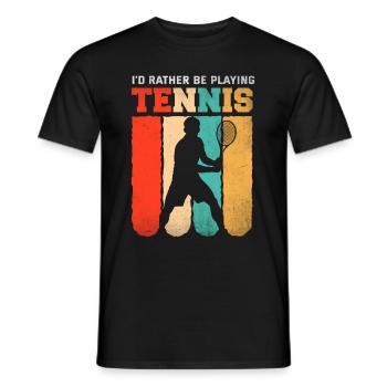 Tennis Tennis Tennis - Männer T-Shirt - Schwarz - Vorne - AI Model Male 178 light (178cm)