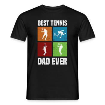 Bester Tennis Papa Tennis Dad Vatertag - Männer T-Shirt - Schwarz - Vorne - AI Model Male 178 light (178cm)