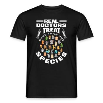 Funny Veterinary Veterinarian Veterinarian Gift - Men's T-Shirt - black - Front - AI Model Male 178 light (178cm)