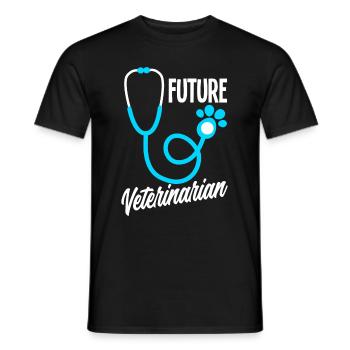 Drôle de vétérinaire vétérinaire Vétérinaire Cadeau - T-shirt homme - noir - Devant - AI Model Male 178 light (178cm)