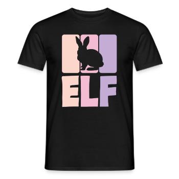 11. Geburtstag Mädchen 11 Jahre Kaninchen Hase - Männer T-Shirt - Schwarz - Vorne - AI Model Male 178 light (178cm)