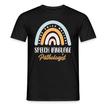 Speech therapist Speech therapy teacher Speech therapist - Men's T-Shirt - black - Front - AI Model Male 178 light (178cm)