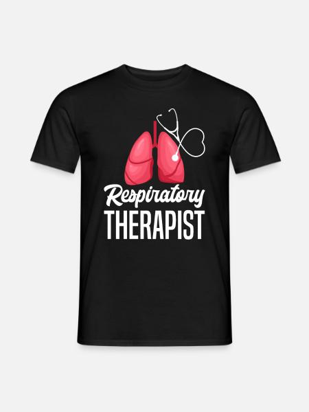 Lustiger Atmungstherapeut Atmungstherapie - Männer T-Shirt - Schwarz