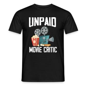 Movie Night Cinema Popcorn Movies Film Critics - Men's T-Shirt - black - Front - AI Model Male 178 light (178cm)