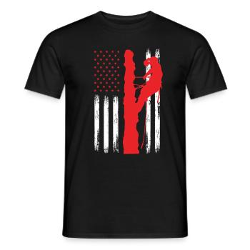 Arborists Tree Climbers Tree Care - Men's T-Shirt - black - Front - AI Model Male 178 light (178cm)
