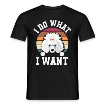 Caniche - T-shirt homme - noir - Devant - AI Model Male 178 light (178cm)