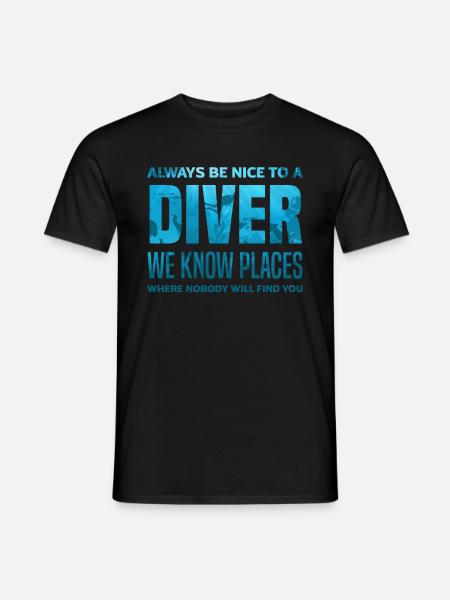 Diving Divers Funny Diver Gift - Men's T-Shirt - black