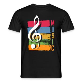 Music Musicians Singing Singer Singer Musician - Men's T-Shirt - black - Front - AI Model Male 178 light (178cm)