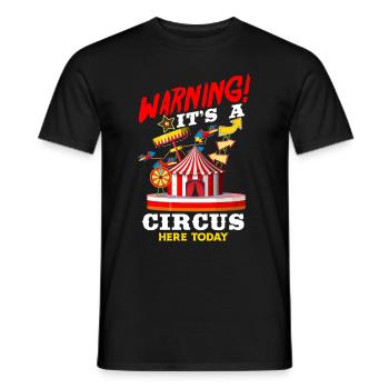 Fête d’anniversaire de cirque - T-shirt homme - noir - Devant - AI Model Male 178 light (178cm)