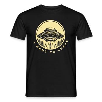 Funny Alien Ufo Alien Gift - Men's T-Shirt - black - Front - AI Model Male 178 light (178cm)