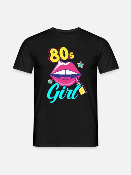 Tenue de fête des années 80 Costume de fête des années 80 - T-shirt homme - noir