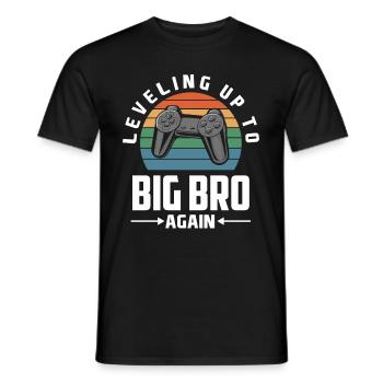 Ich Werde Wieder Großer Bruder Gamer Gaming - Männer T-Shirt - Schwarz - Vorne - AI Model Male 178 light (178cm)
