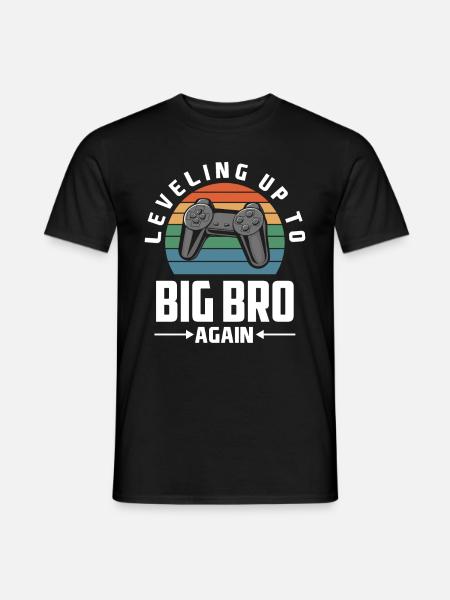 Ich Werde Wieder Großer Bruder Gamer Gaming - Mænd T-shirt - sort