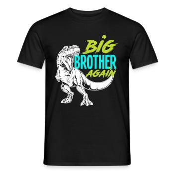 Je vais être Big Brother Dinosaur Dino à nouveau - T-shirt homme - noir - Devant - AI Model Male 178 light (178cm)