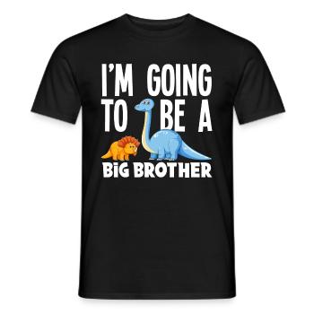 Ich Werde Ein Großer Bruder Dino Dinosaurier - Männer T-Shirt - Schwarz - Vorne - AI Model Male 178 light (178cm)