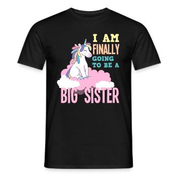 Ich Werde Eine Große Schwester Einhorn - Männer T-Shirt - Schwarz - Vorne - AI Model Male 178 light (178cm)