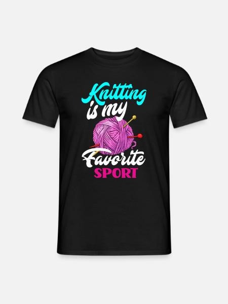 Knitting Knitting Needle Knitting Needle Knitting - Men's T-Shirt - black