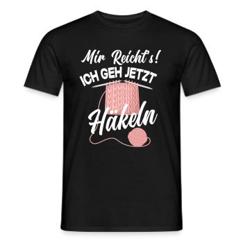 Mir Reichts Ich Geh Jetzt Häkeln Häkelnadel - Männer T-Shirt - Schwarz - Vorne - AI Model Male 178 light (178cm)
