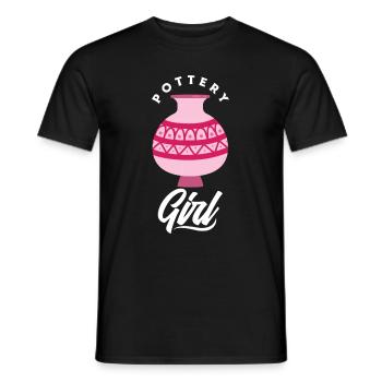 Pottery Pottery Pottery Pottery Girl - Men's T-Shirt - black - Front - AI Model Male 178 light (178cm)