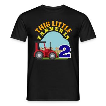 2. Geburtstag Ich Bin 2 Tiere Bauernhof Landwirt - Männer T-Shirt - Schwarz - Vorne - AI Model Male 178 light (178cm)