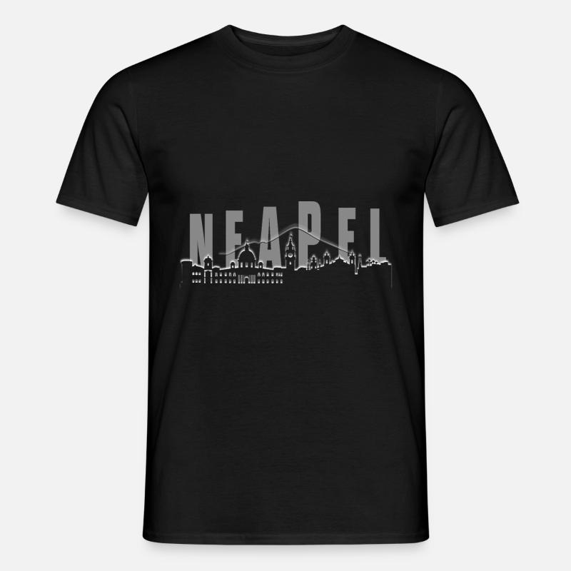 Neapel Skyline - Männer T-Shirt - Schwarz
