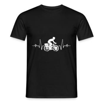 Balade à vélo Cyclisme - T-shirt homme - noir - Devant - AI Model Male 178 light (178cm)