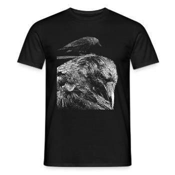 raven - Men's T-Shirt - black - Front - AI Model Male 178 light (178cm)