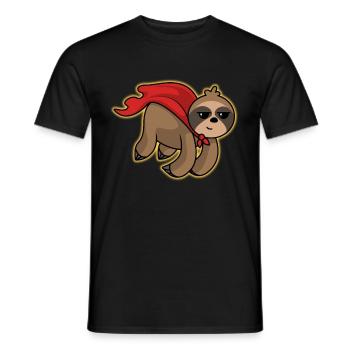 Faultier - Männer T-Shirt - Schwarz - Vorne - AI Model Male 178 light (178cm)