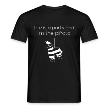 Lustiger selbstironischer spruch. ironie sarkasmus - Männer T-Shirt - Schwarz - Vorne - AI Model Male 178 light (178cm)