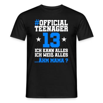 13 Birthday Boys 13 years Boy Girls Boys - Men's T-Shirt - black - Front - AI Model Male 178 light (178cm)