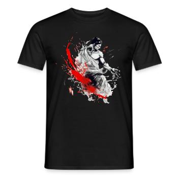The fighter - Men's T-Shirt - black - Front - AI Model Male 178 light (178cm)