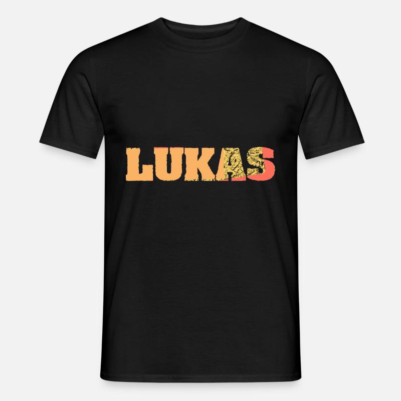 Lukas - Männer T-Shirt - Schwarz