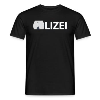 Polizei Hintern Popo Po zilei Polizei - Männer T-Shirt - Schwarz - Vorne - AI Model Male 178 light (178cm)