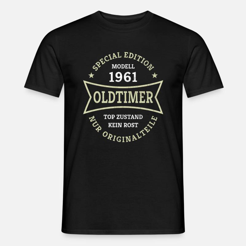 Oldtimer 60. Geburtstag Jahrgang 1961 Geschenkidee - Männer T-Shirt - Schwarz