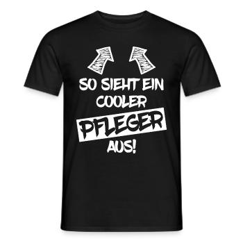 Pfleger Lustig Spruch Krankenpfleger Altenpfleger - Männer T-Shirt - Schwarz - Vorne - AI Model Male 178 light (178cm)