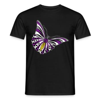 Schmetterling asexual non binary labrys lesbian - Männer T-Shirt - Schwarz - Vorne - AI Model Male 178 light (178cm)