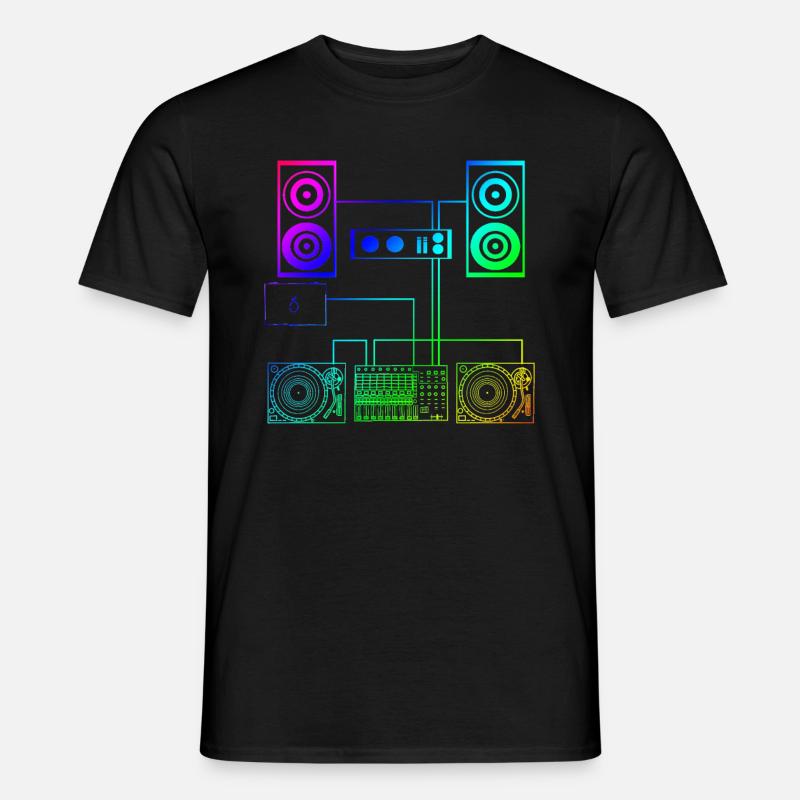 DJ Setup two - Männer T-Shirt - Schwarz