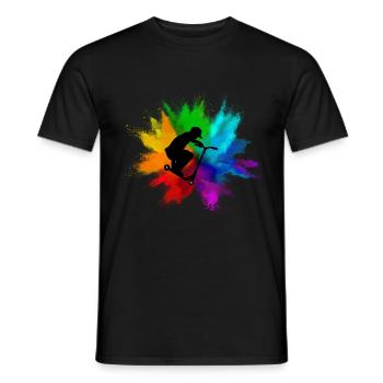 Stunt Scooter Stunt Gift Scooter Skater - Men's T-Shirt - black - Front - AI Model Male 178 light (178cm)